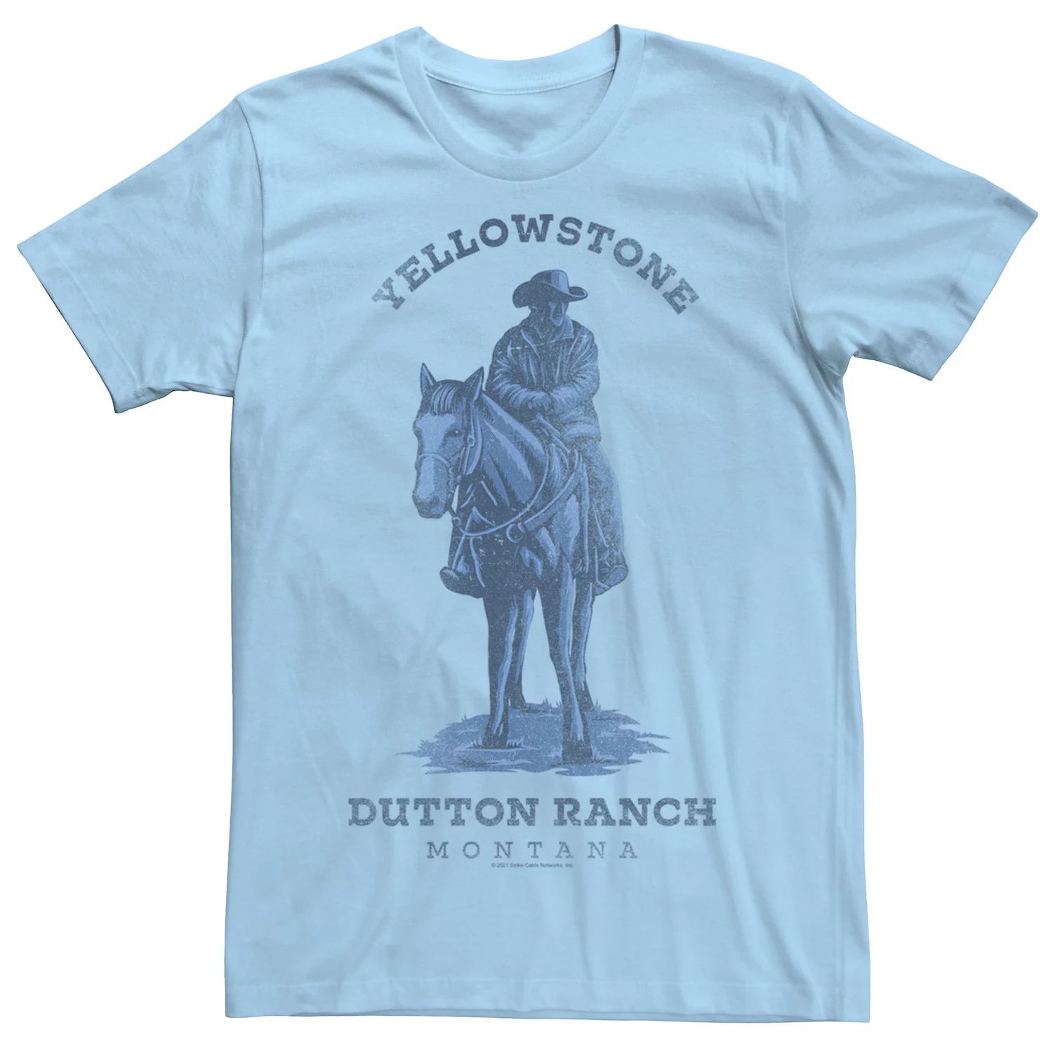 Мужская футболка с логотипом Yellowstone Dutton Ranch Montana John Dutton Licensed Character