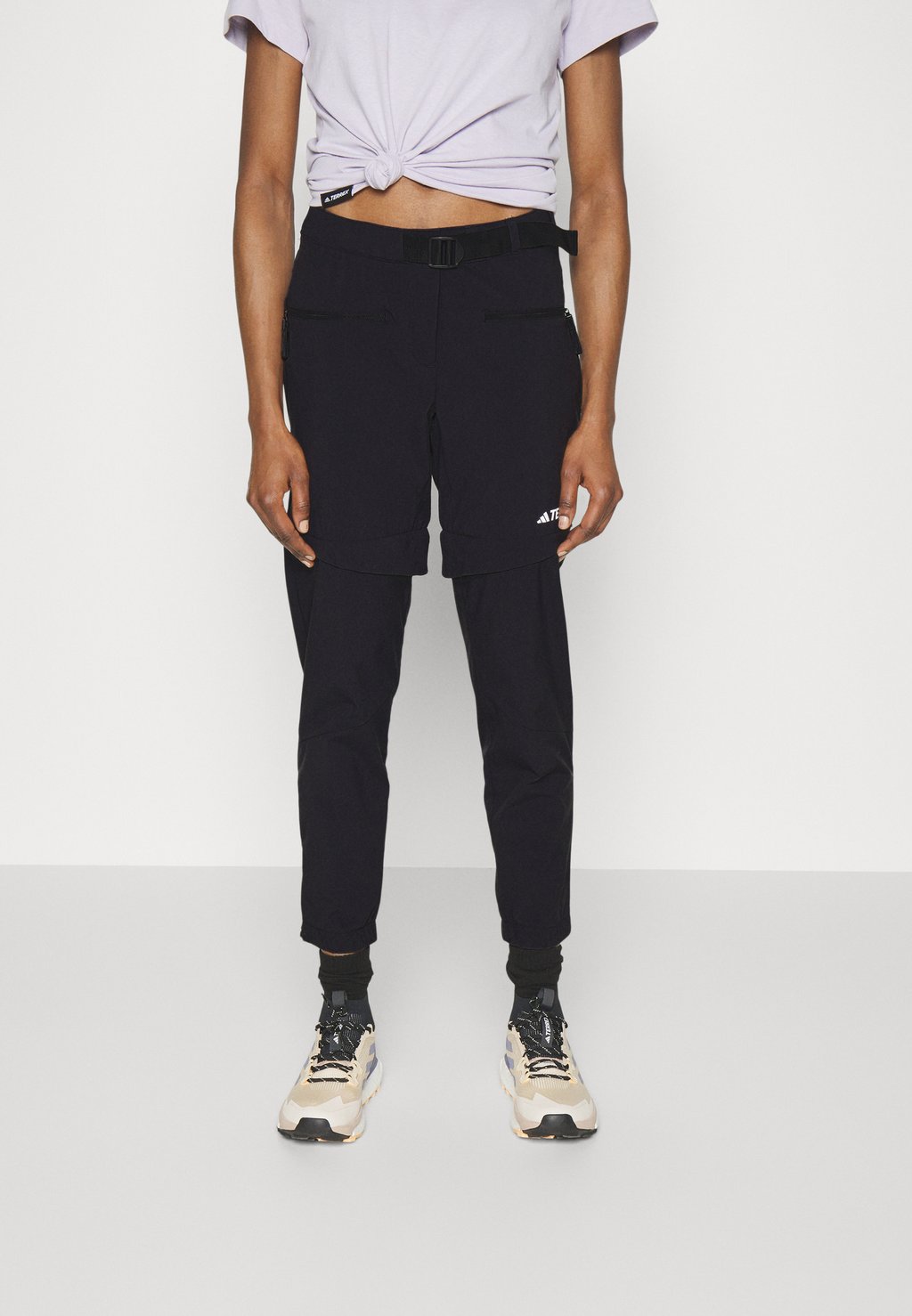 цена Уличные брюки UTILITAS HIKING ZIPP OF Adidas Terrex, цвет black