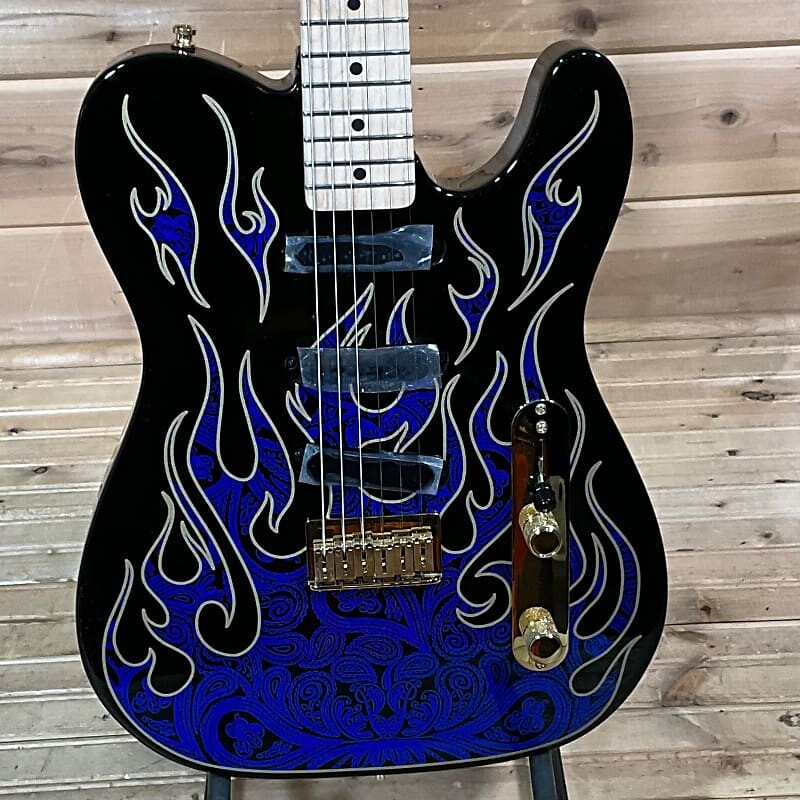 

Электрогитара Fender James Burton Telecaster – Blue Paisley Flames James Burton Telecaster Electric Guitar – Blue Paisley Flames