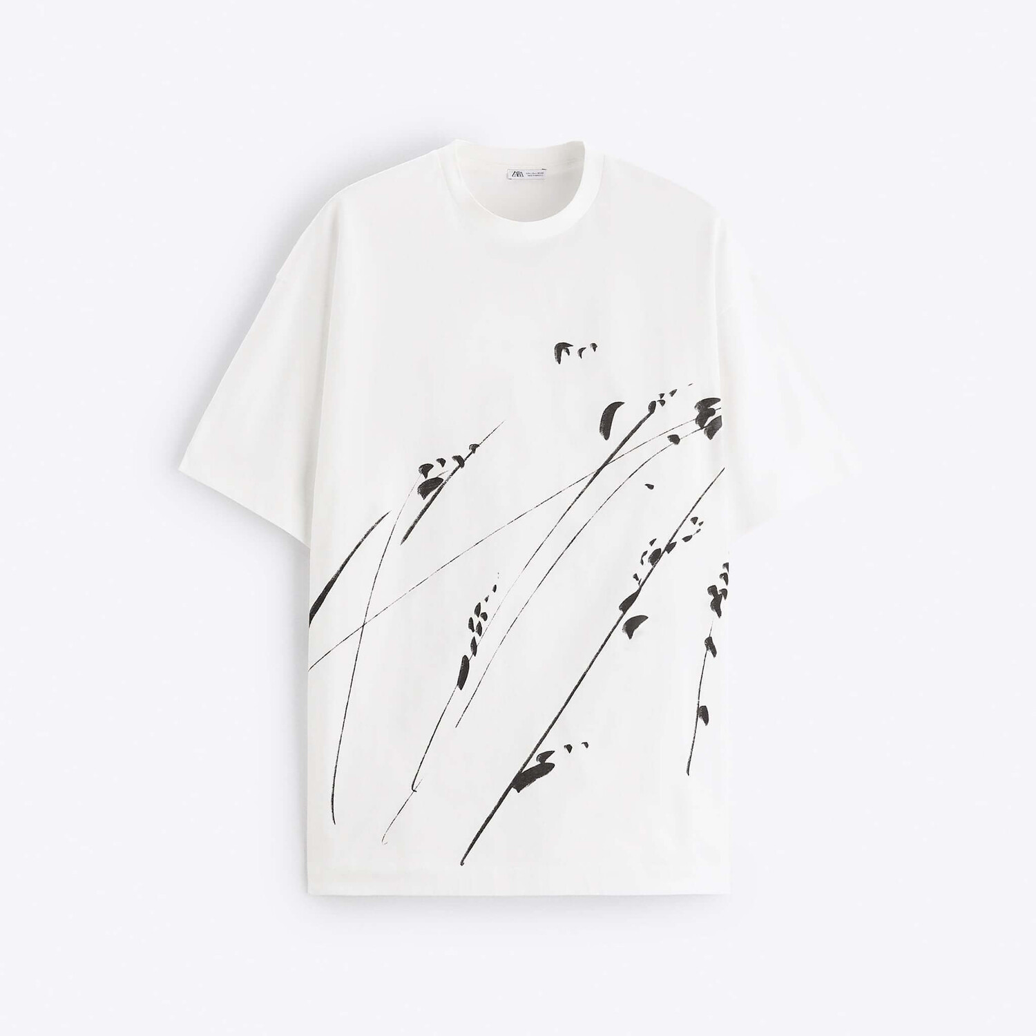 

Футболка Zara Flower Print, белый