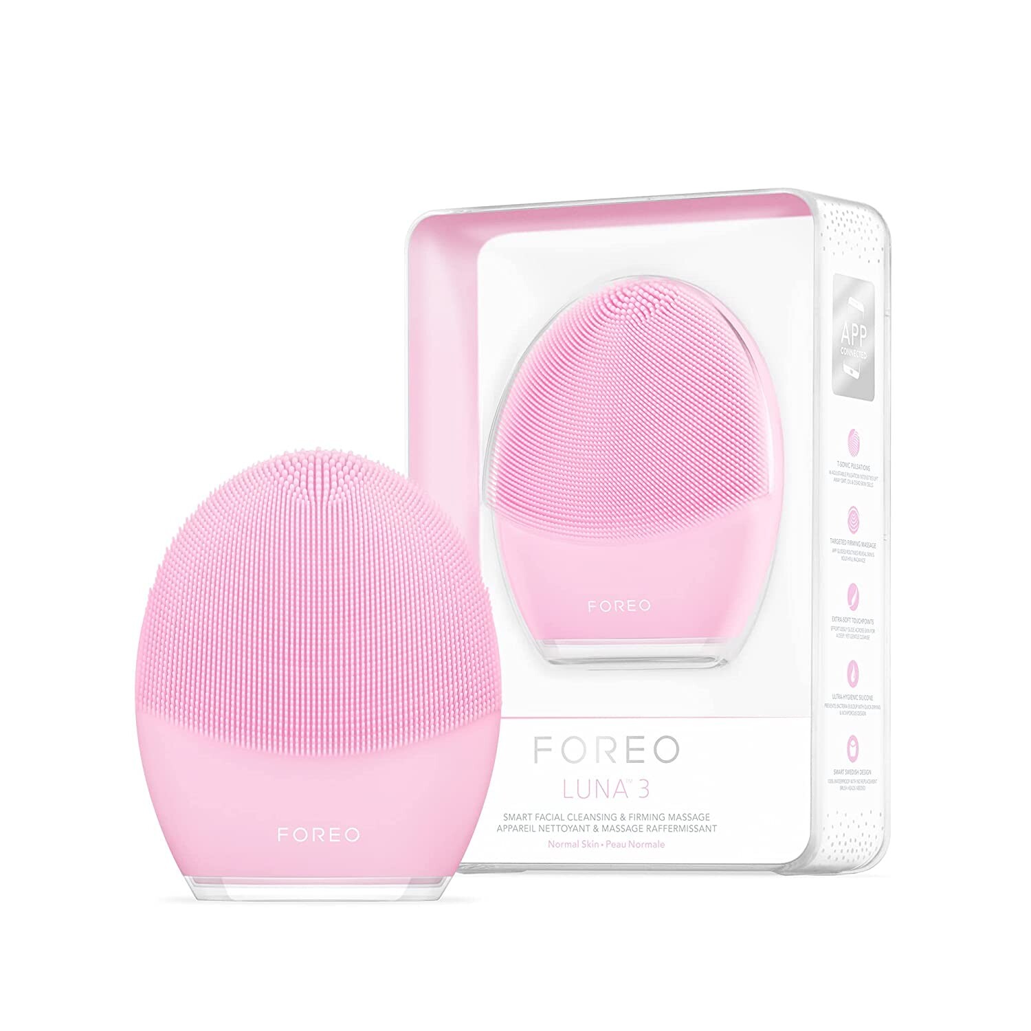 

Щетка-массажер для очищения лица FOREO LUNA 3 Facial, розовый