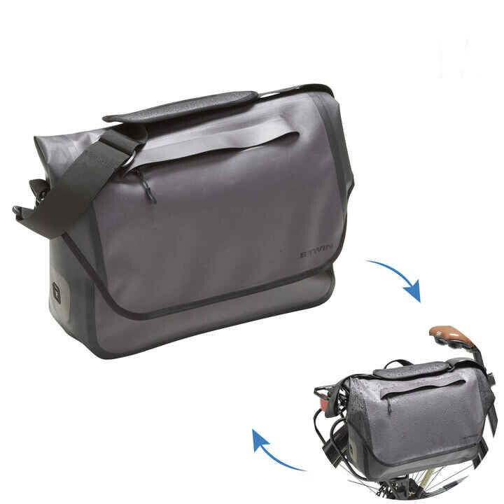 

Сумка для велосипеда Businessbag 900 15 литров непромокаемая серая ELOPS, серый