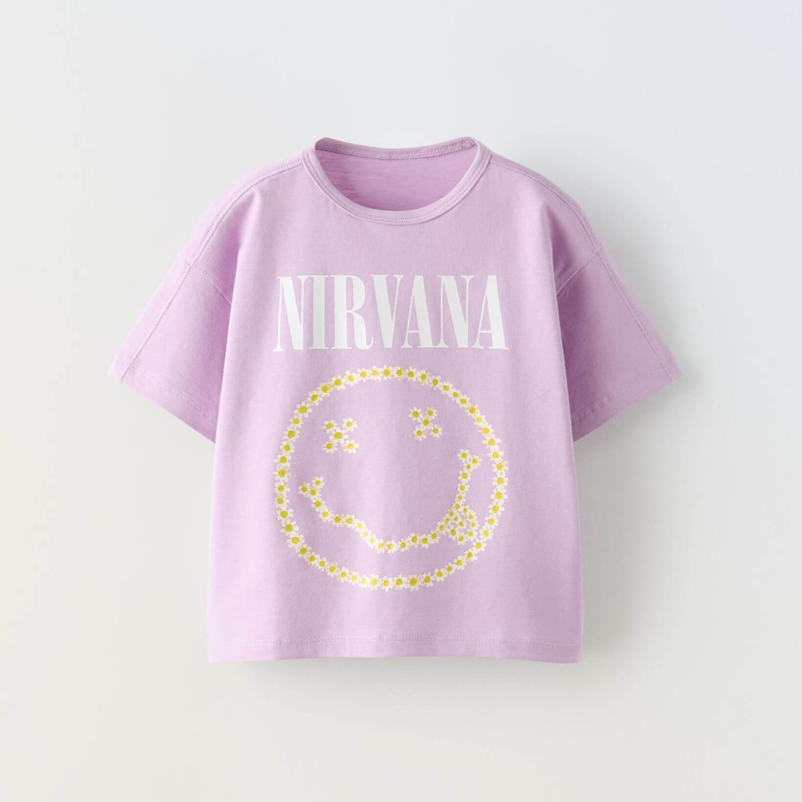 Футболка Zara Summer Camp Floral Nirvana, сиреневый блузка с круглым вырезом цветочным принтом короткими рукавами 48 fr 54 rus разноцветный