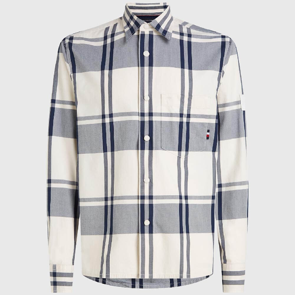 

Куртка-рубашка Tommy Hilfiger Casual Fit Check, серый/синий