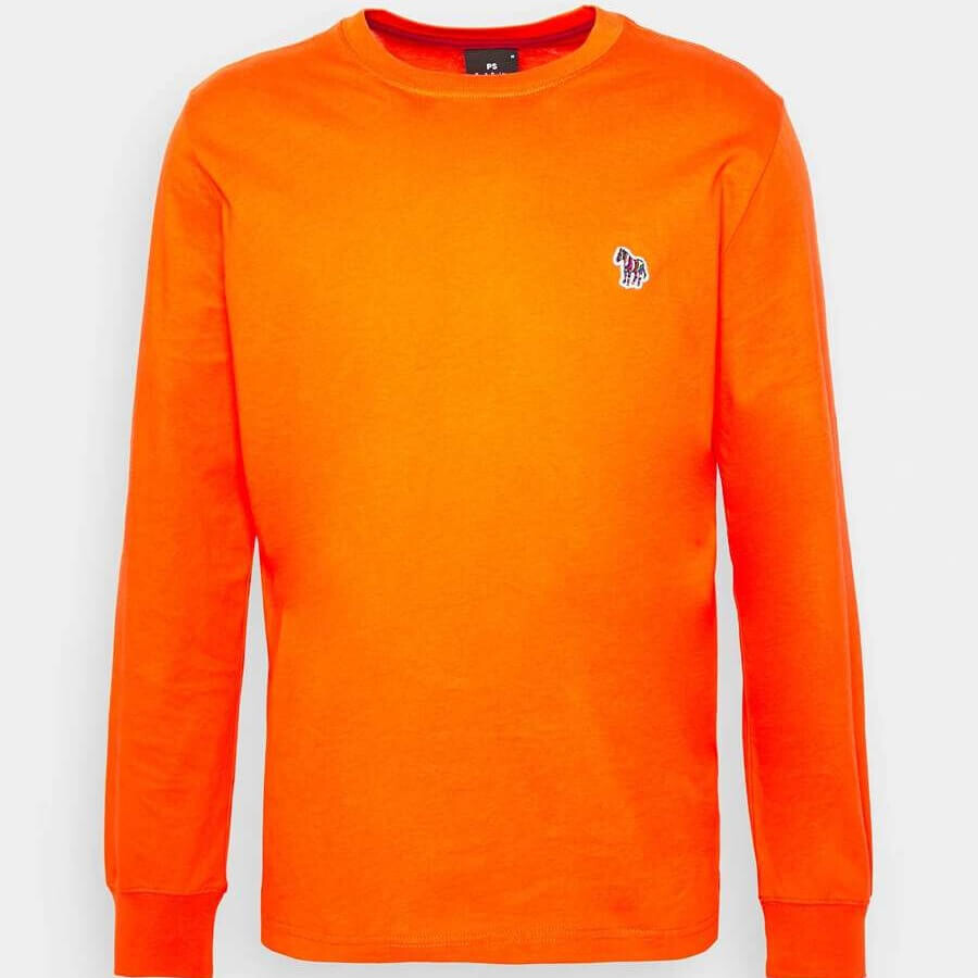 

Лонгслив PS Paul Smith Reg Fit Zebra Badge, оранжевый