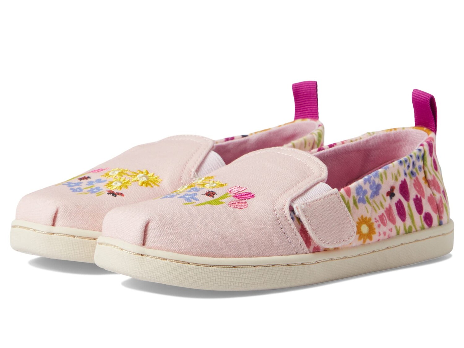

Мокасины TOMS Kids, Tiny Flower Fields/Quilted Alpargata Twin Gore