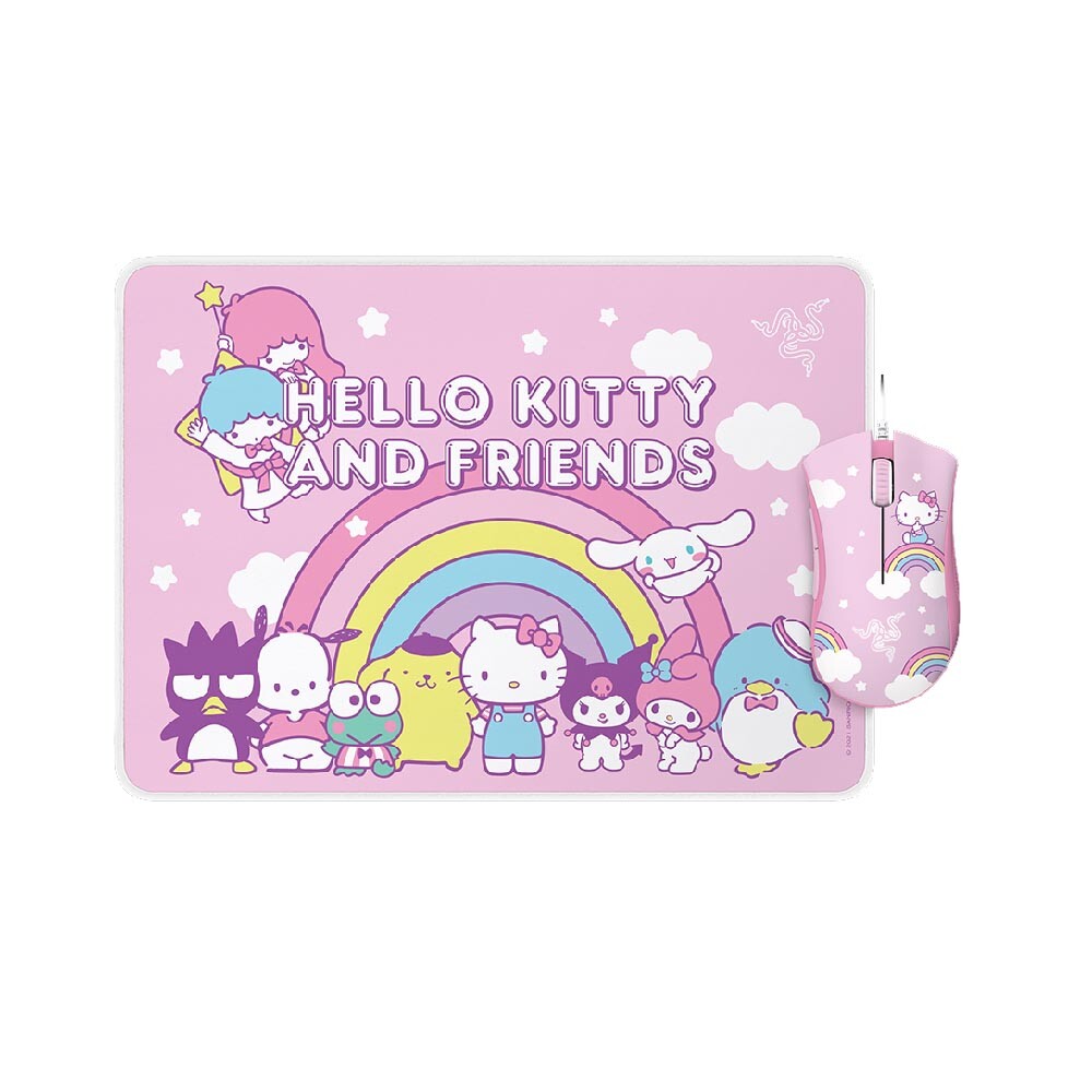 

Игровой комплект Razer DeathAdder Essential & Goliathus Bundle Hello Kitty and Friends Edition, розовый