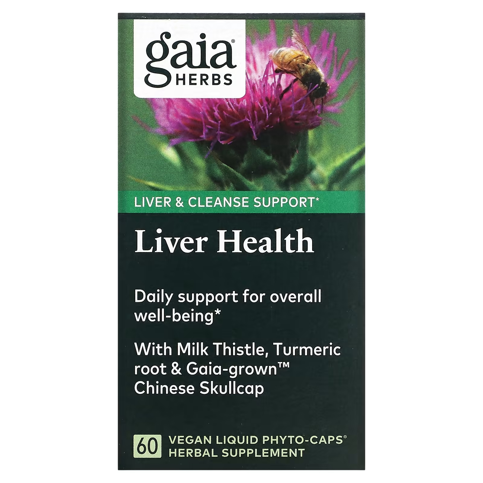 Gaia Herbs средство для поддержания здоровья печени, 60 веганских капсул фотографии