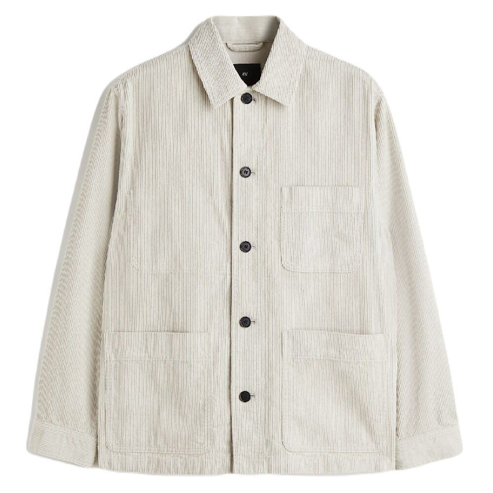 

Рубашка H&M Corduroy, светло-серый