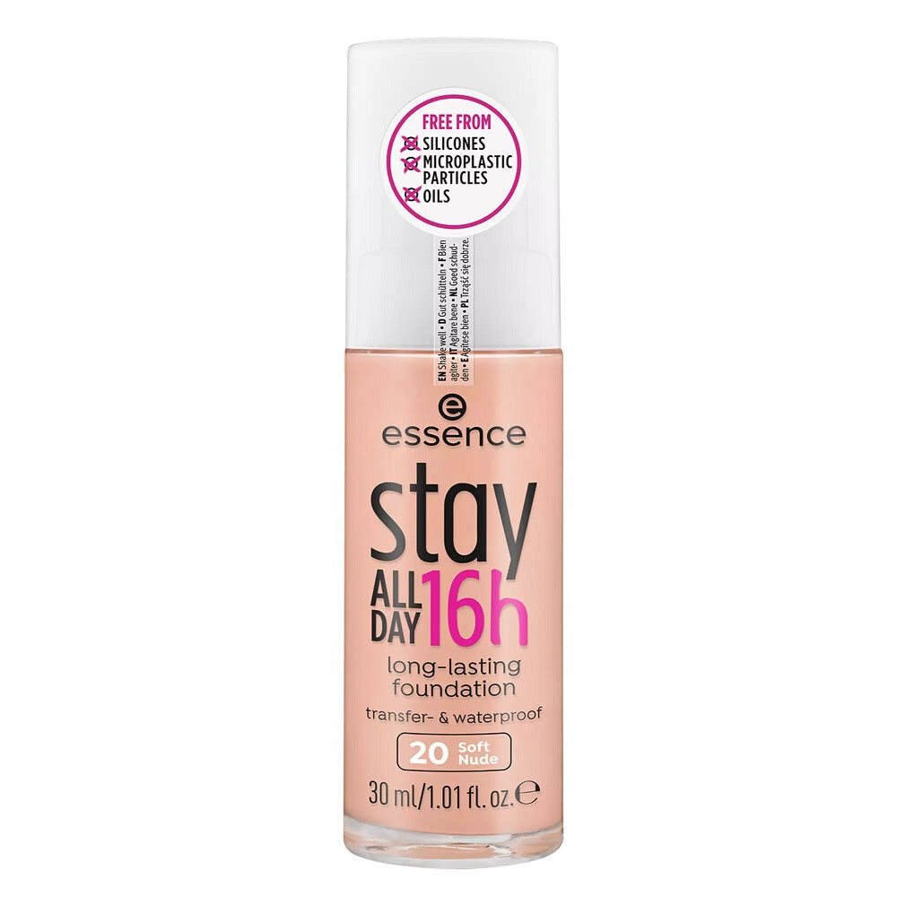 Essence Стойкая тональная основа Stay All Day 16H 20 Soft Nude 30 мл тональная основа для лица stay all day 16h long lasting foundanation 30мл 20 soft nude