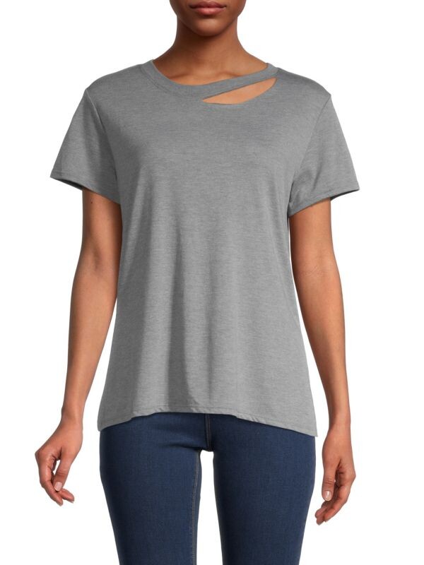 

Футболка с вырезом в виде мака Suburban Riot Heather grey