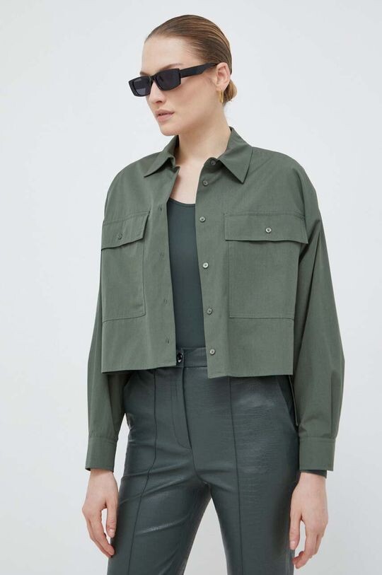 

Хлопчатобумажную рубашку Weekend Max Mara, зеленый