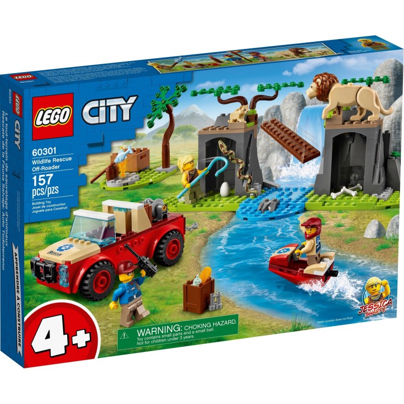 Конструктор LEGO City 60301 Спасательный внедорожник для зверей игрушка конструктор спасательный внедорожник для зверей lego city wildlife 60301 4 157 элементов