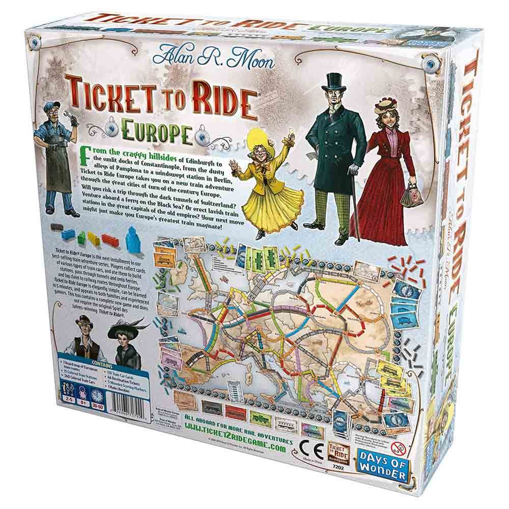 Настольная игра Days of Wonder: Ticket to Ride Europe – купить по выгодным  ценам с доставкой из-за рубежа через сервис «CDEK.Shopping»