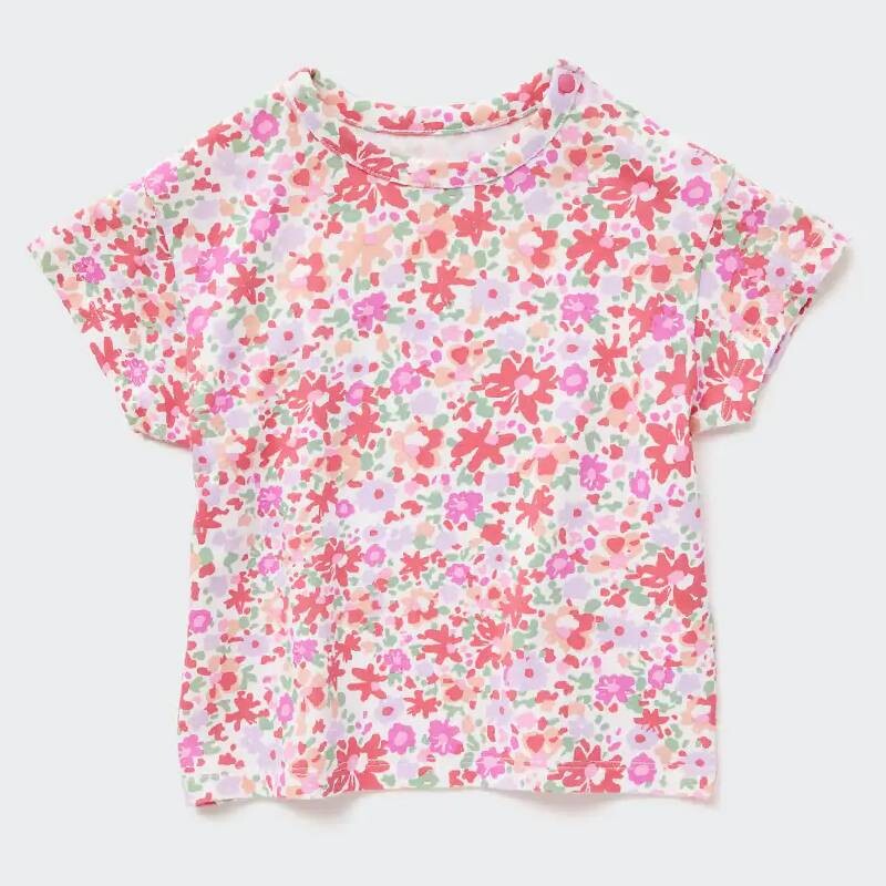 

Футболка Uniqlo Toddler Dry Short, розовый