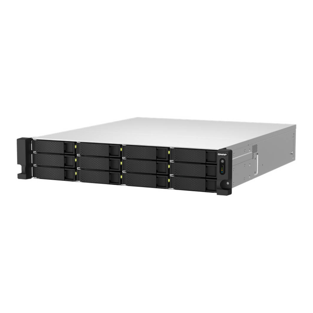 Серверное сетевое хранилище QNAP TS-h1887XU-RP, 18 отсеков, 16 ГБ, без дисков, черный комплект atermiter x79g xeon e5 2630v2 8 gb 2x4gb ddr3 ecc reg