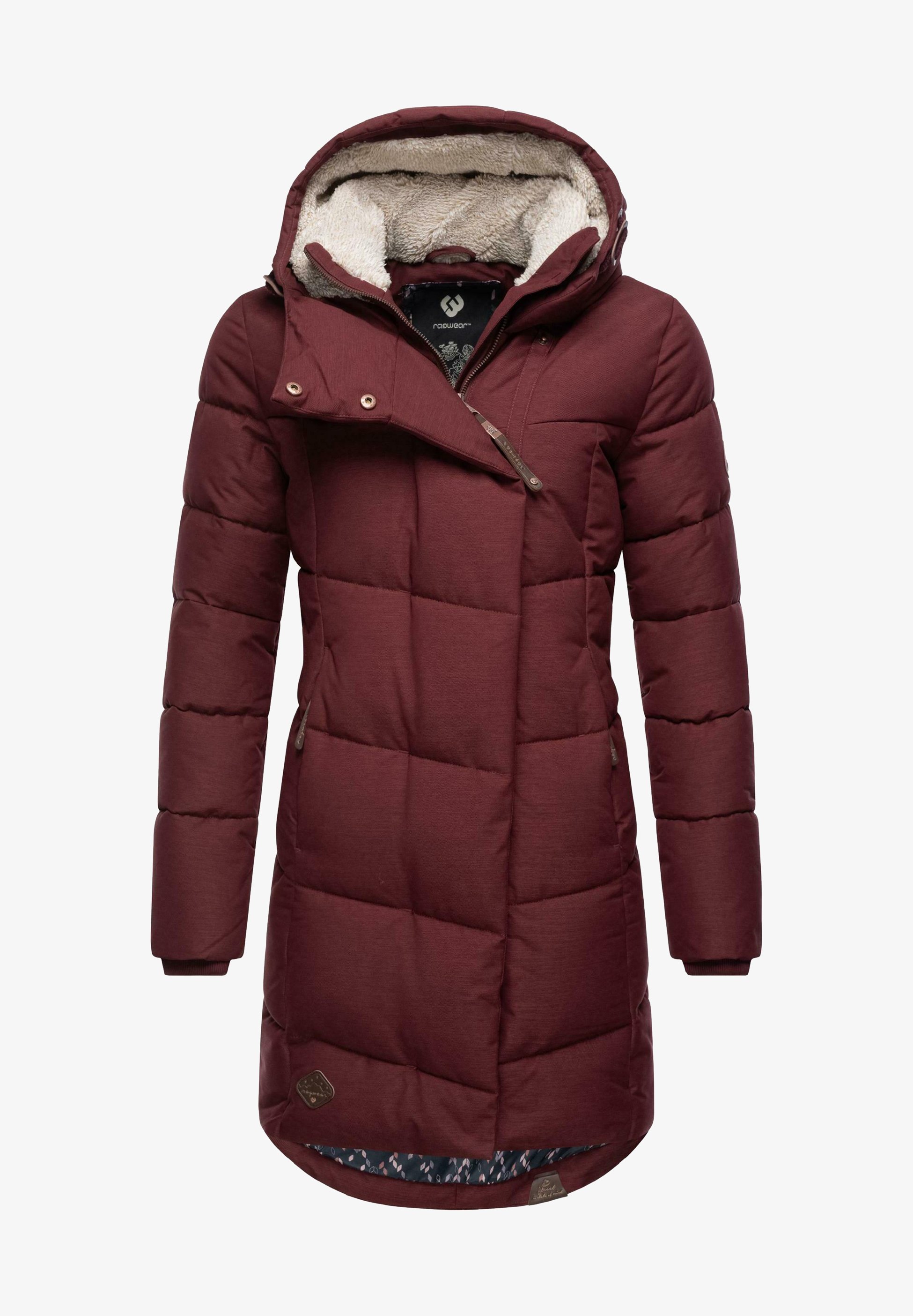 Пальто зимнее Ragwear приталенное, красный зимнее пальто jannisa ragwear цвет pine green