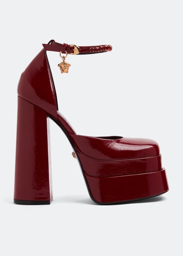 

Туфли VERSACE Aevitas platform pumps, красный