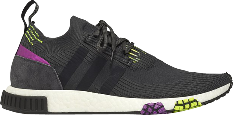 Кроссовки Adidas NMD_Racer PK 'Carbon Solar Yellow Purple', черный - фото