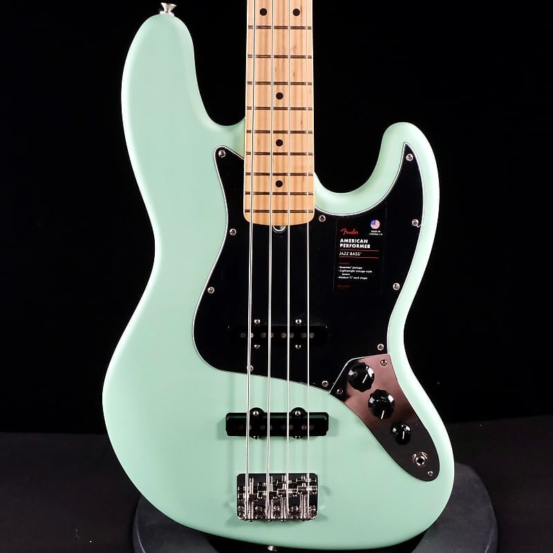 

Бас-гитара Fender American Performer Jazz Bass - Satin Surf Green с кленовой накладкой