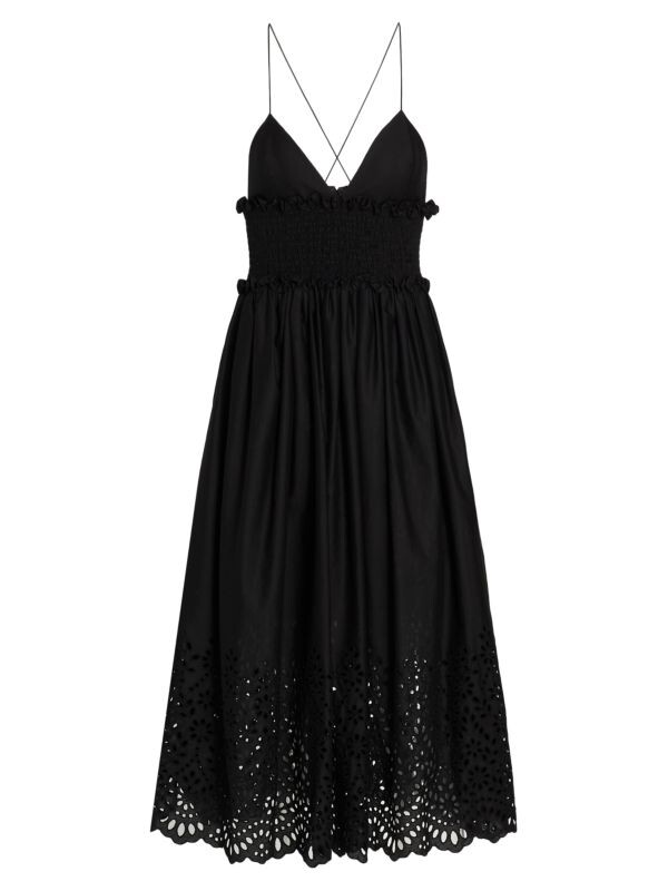 

Присборенное платье миди с люверсами Michael Kors Collection Black