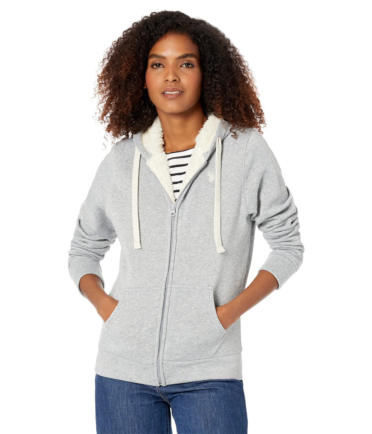 

Худи U.S. POLO ASSN., Basic Fleece Hoodie, Серый