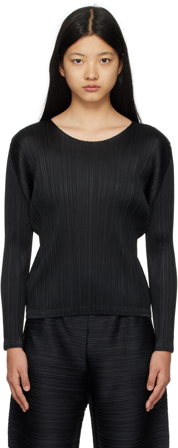 

Черная футболка Monthly Colors December Pleats Please Issey Miyake