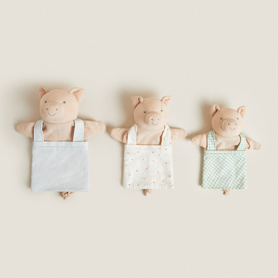 Кукольный театр Zara Home Set Of Three Little Pig Puppets, 3 предмета, мультиколор джеки рыжик спасает трёх поросят бирман ф