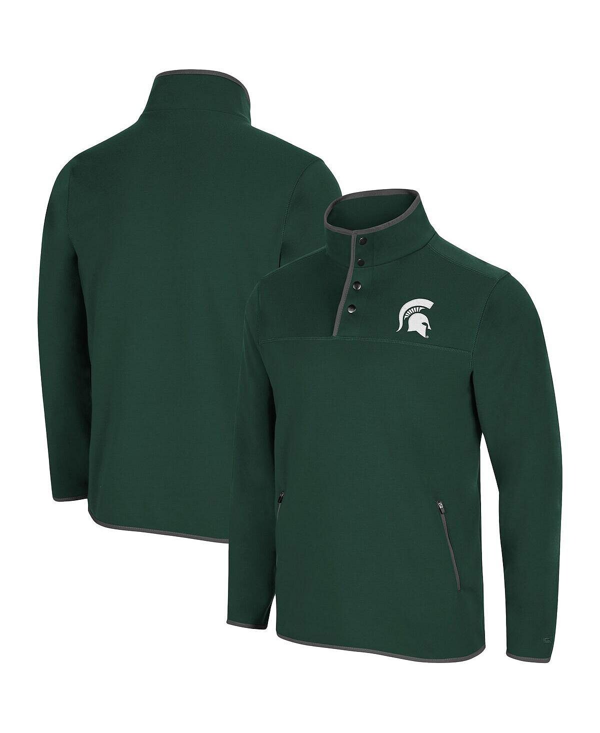 

Мужская зеленая куртка michigan state spartans rebound snap pullover Colosseum, зеленый