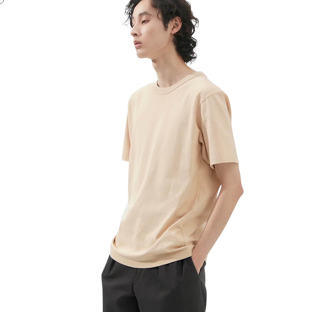 Футболка Uniqlo U Crew Neck Short Sleeved, натуральный - фото