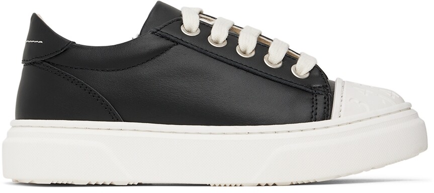 

Детские черные кроссовки на шнуровке MM6 Maison Margiela