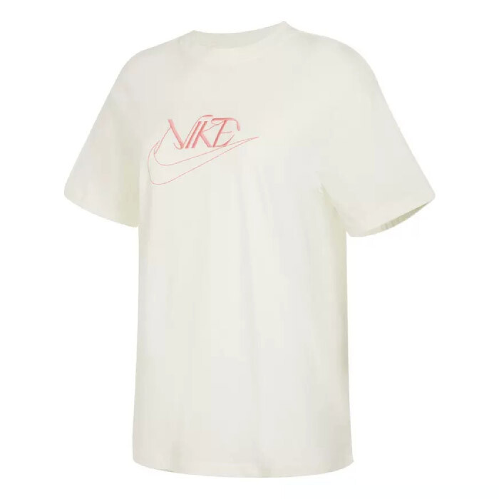 

Футболка Nike Embroidery Printed Round Neck Short Sleeve, белый