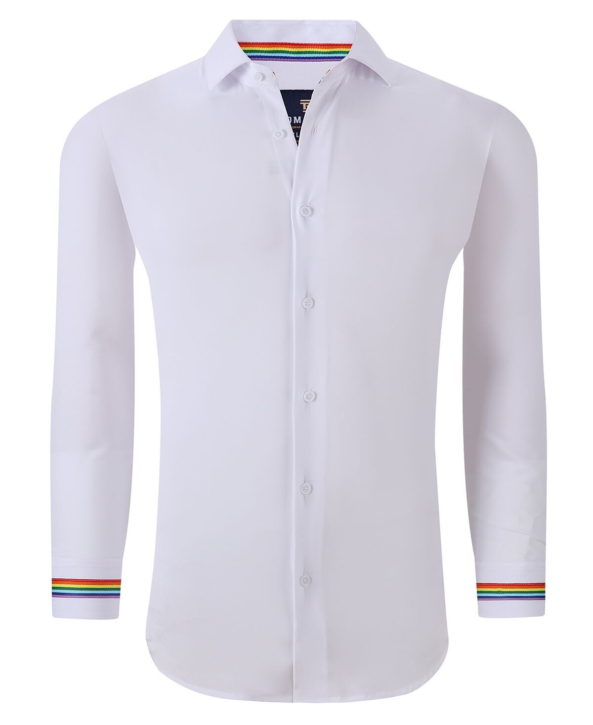 

Мужская облегающая классическая рубашка на пуговицах pride performance novelty Tom Baine, белый