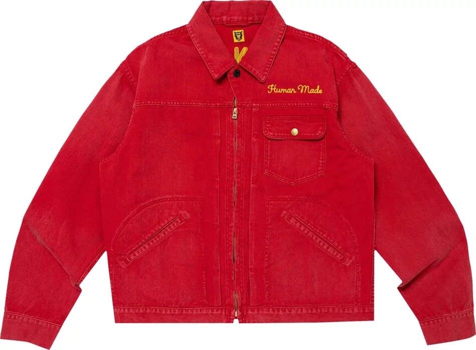 

Джинсовая куртка Human Made Zip-Up Work, красный