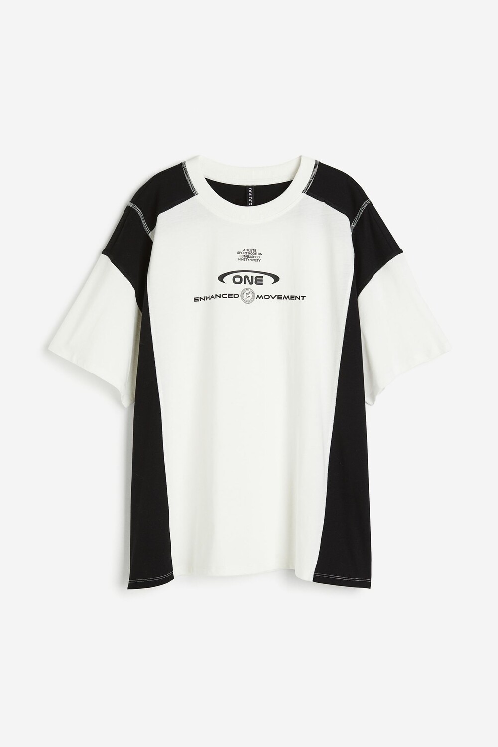 

Футболка H&M Oversized Motif Detail, белый
