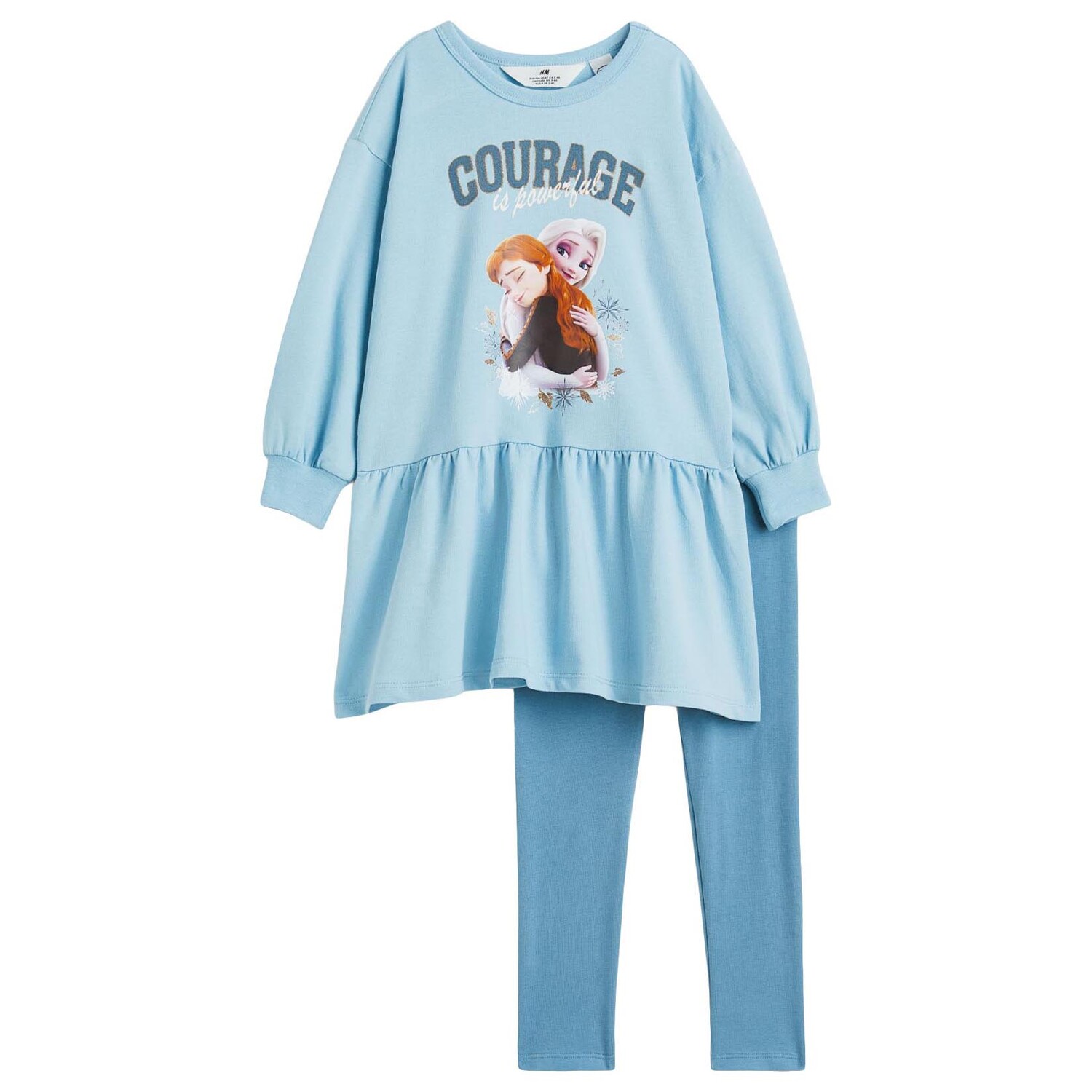 

Комплект одежды H&M Printed Cotton Jersey Frozen, 2 предмета, голубой