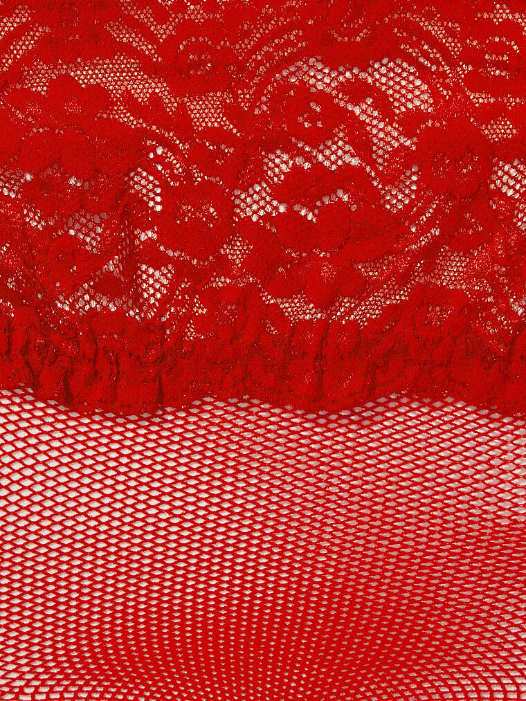 

Чулки в сетку Victoria's Secret Very Sexy Strappy Lace Cheeky, красный