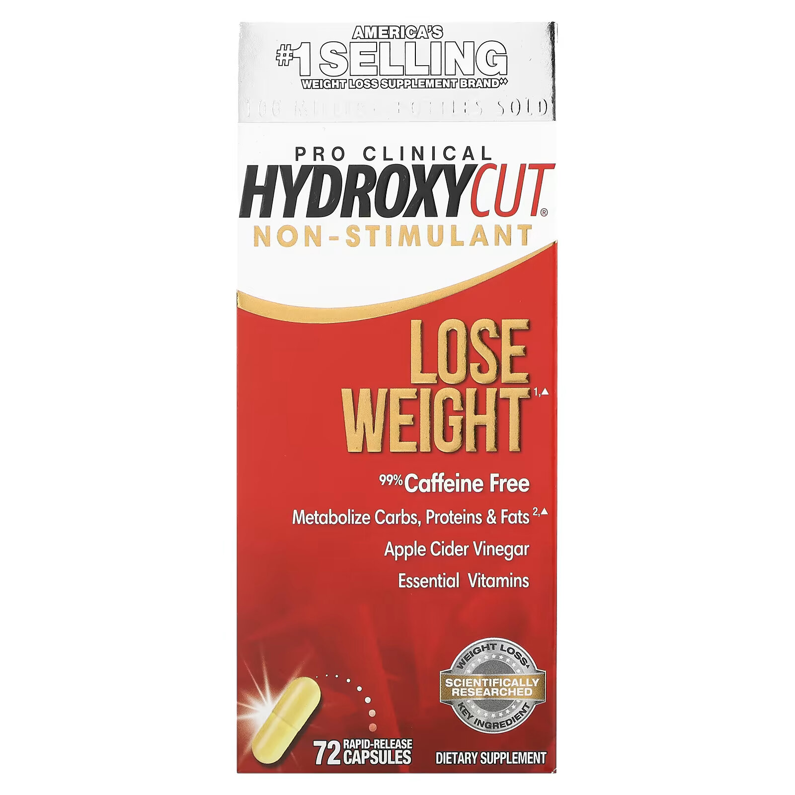 Hydroxycut, Pro Clinical Hydroxycut, добавка для похудения без стимуляторов, 72 быстрорастворимые капсулы фото