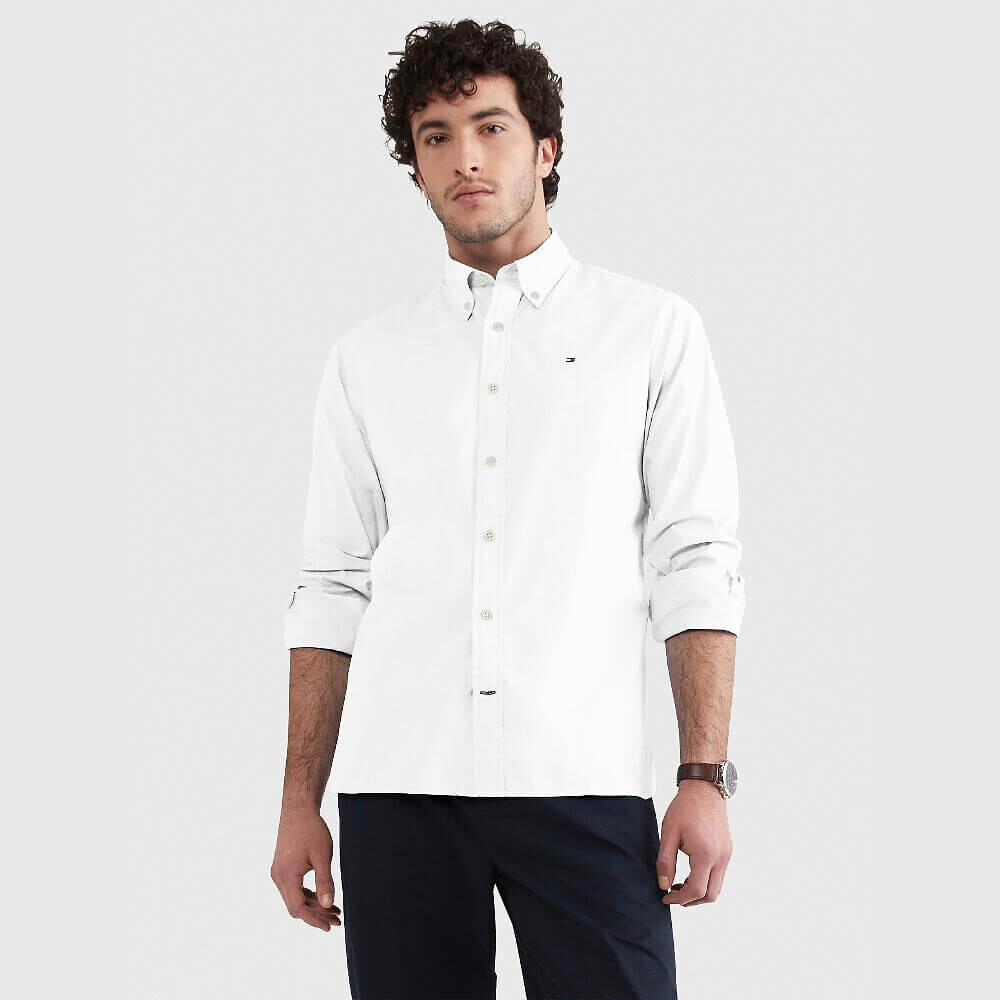

Рубашка Tommy Hilfiger Regular Fit Solid Poplin, белый