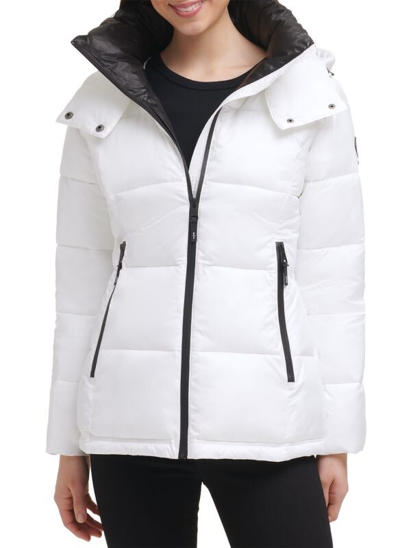 

Пуховик с капюшоном Kenneth Cole White