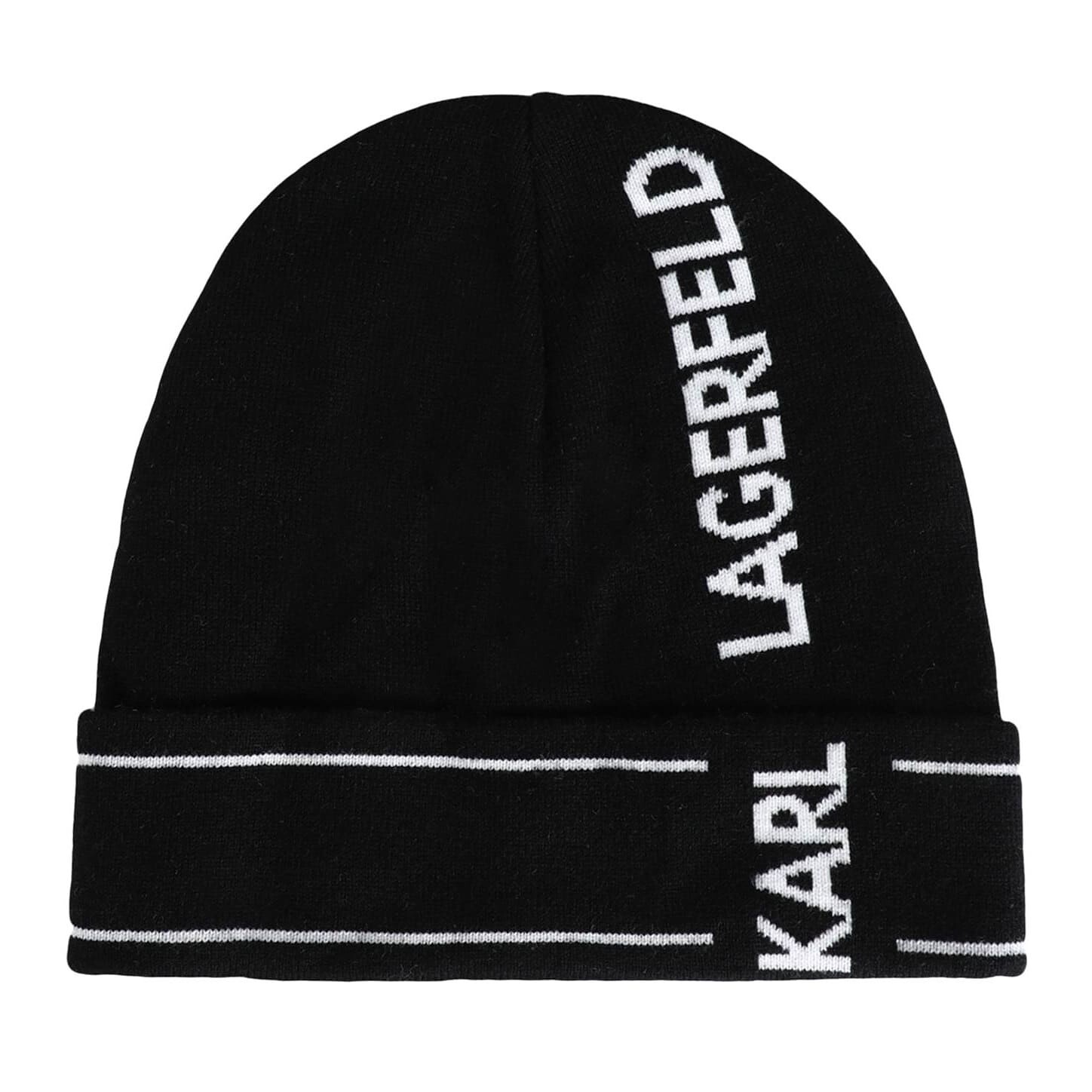 

Вязанная шапка Karl Lagerfeld K/essential Beanie, черный/белый