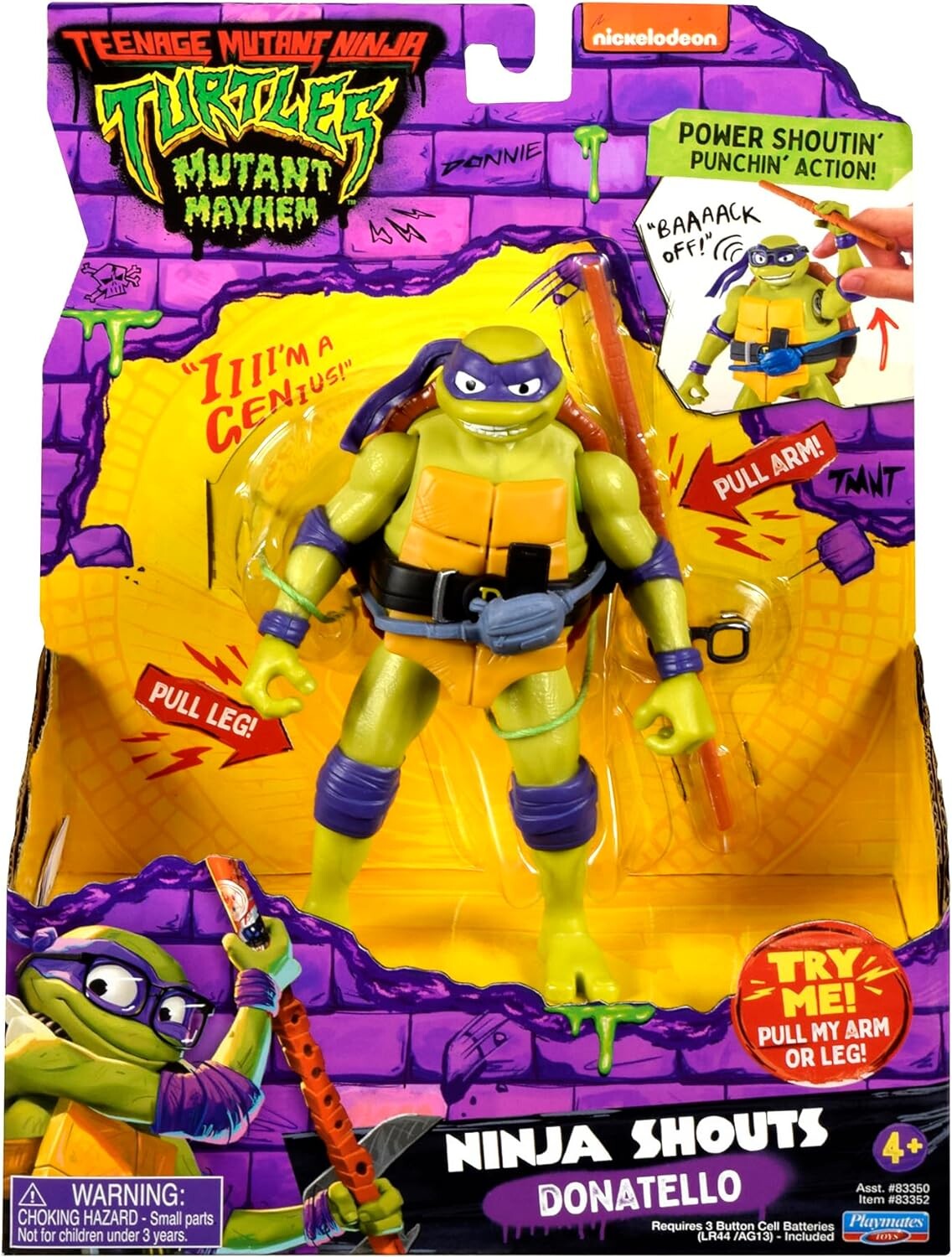

Фигурка Teenage Mutant Ninja Turtles: Mutant Mayhem, Donatello Deluxe Ninja Shouts, 13,9 см