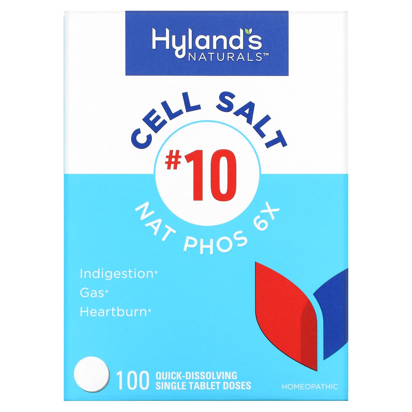 Клеточная Соль №10 Hyland's, 100 быстрорастворимых таблеток клеточная соль 6 калий фосфат 6x hyland s 100 быстрорастворимых таблеток