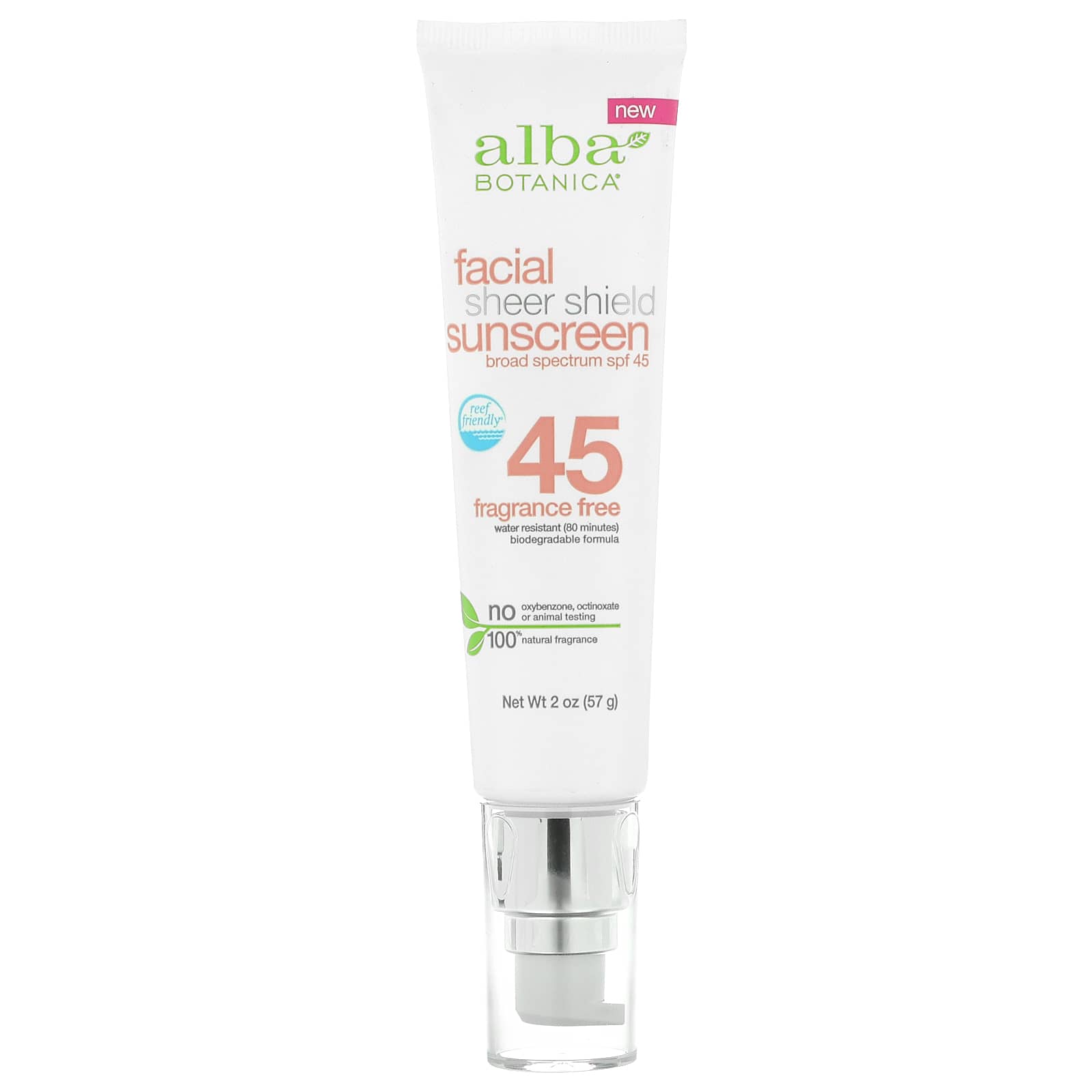 Солнцезащитное Средство Alba Botanica SPF 45 для лица, 57 г - фото