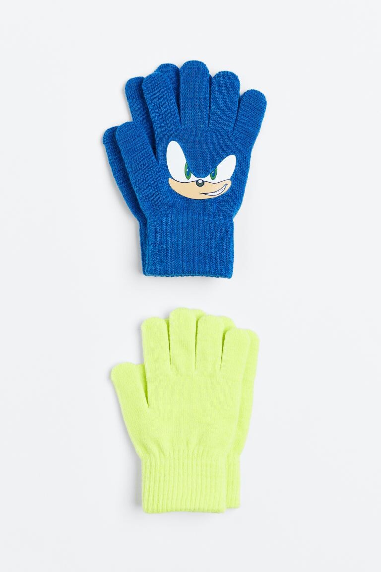 

2 пары перчаток с мотивом H&M Sonic the Hedgehog, синий