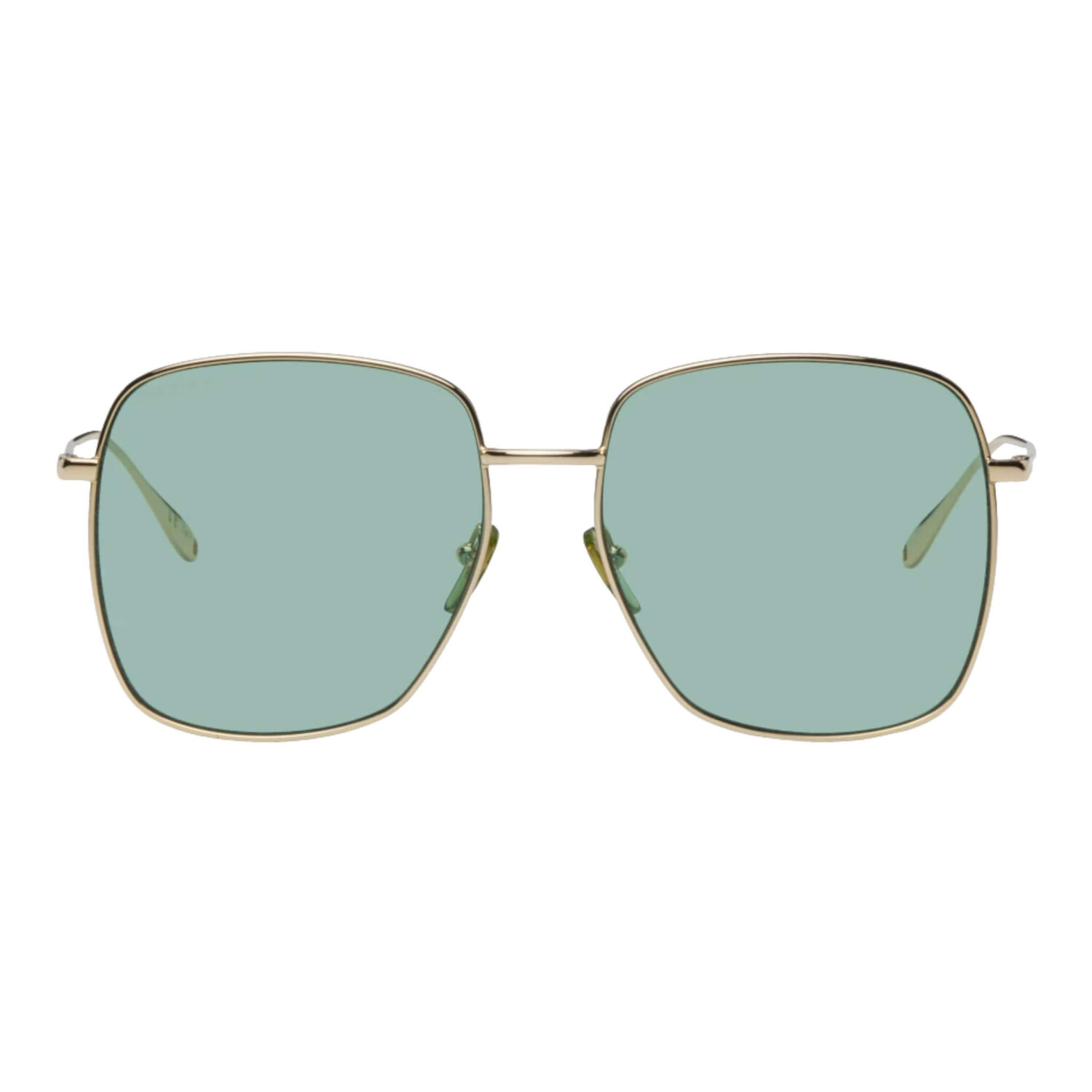 

Солнцезащитные очки Gucci Square, зеленый/золотой