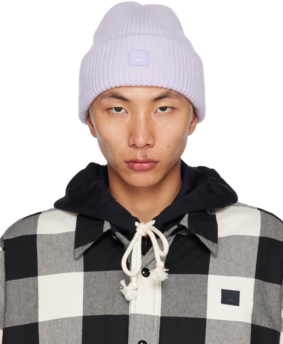 

Фиолетовая шапка с логотипом Acne Studios