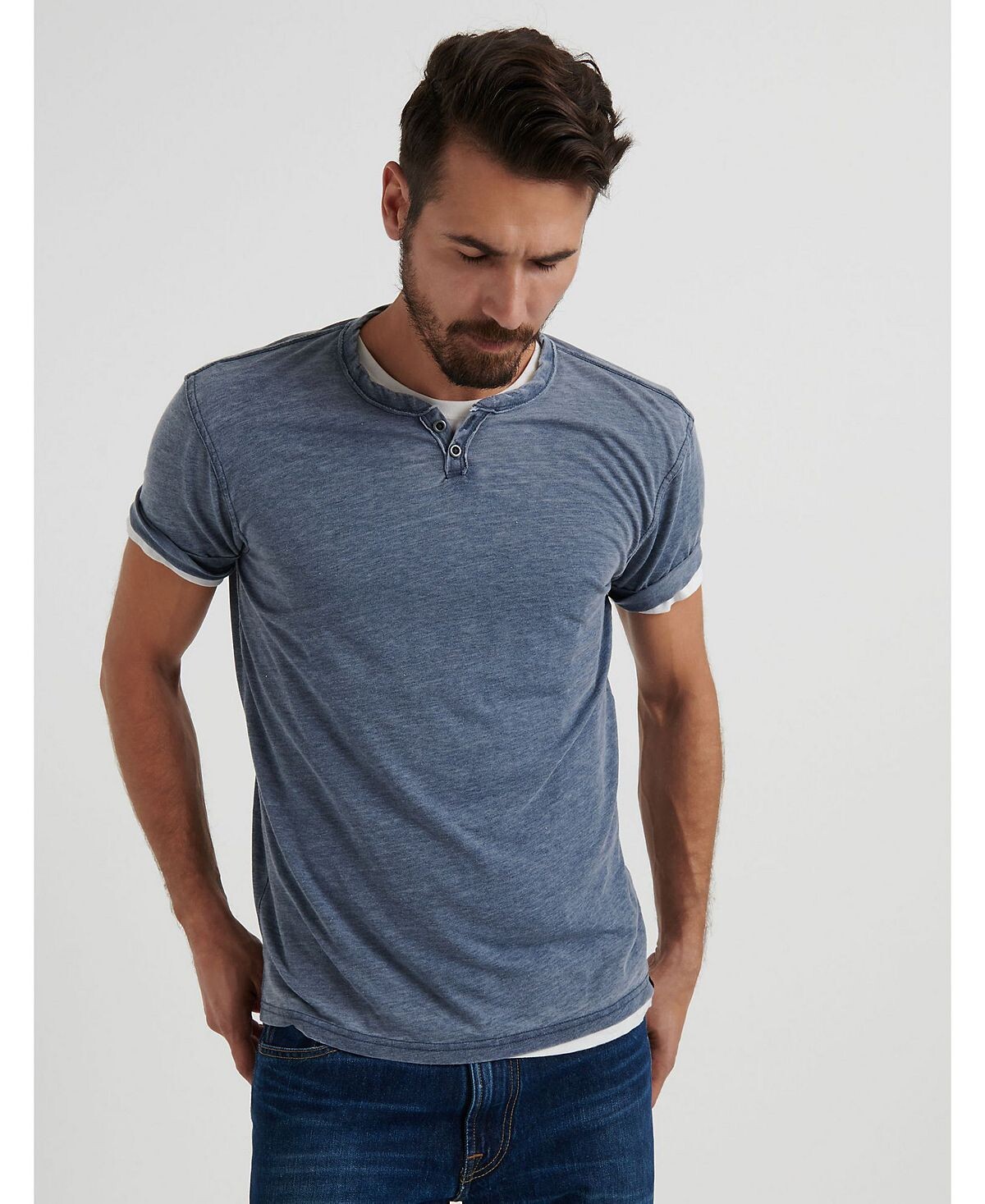 

Мужская классическая футболка venice burnout notch Lucky Brand, мульти, Серый