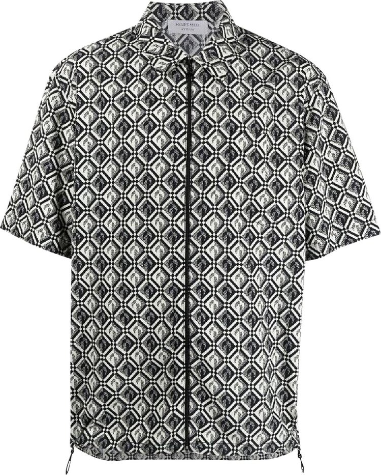 

Рубашка Marine Serre Moon Diamant Zephyr Shirt 'Black', черный