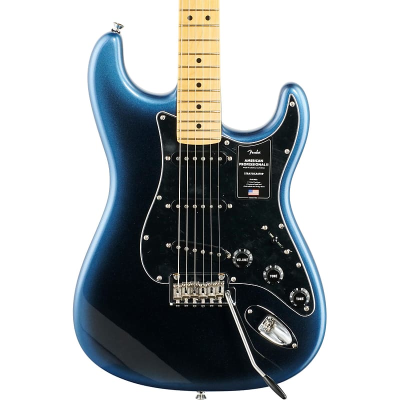 Электрогитара Fender American Pro II Stratocaster, кленовый гриф (с футляром), Dark Night 113902761 - фото